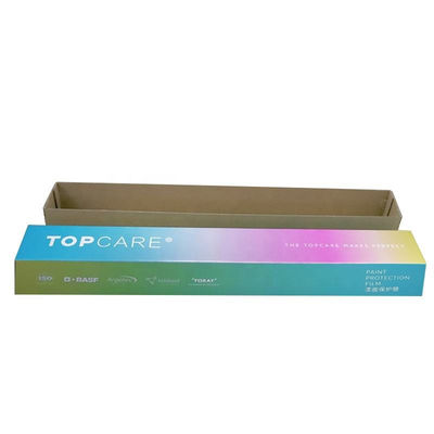 Long Rectangle Corrugated Paper Packaging Tuck Top Carton For Film Protection