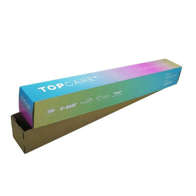 Long Rectangle Corrugated Paper Packaging Tuck Top Carton For Film Protection