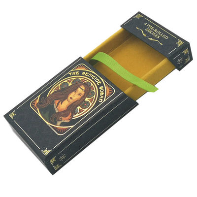 Custom Luxury Vape Packaging Box Embossing For Pre Rolled Cones CBD