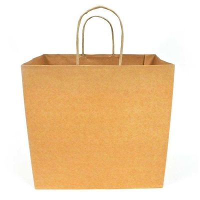 Recyclable Kraft Paper Bag Kraft Lunch Bags With Twisted Handles