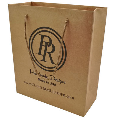 Fruit Coffee Kraft Paper Shopping Bags Embossing Printing