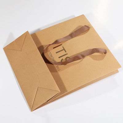 Fruit Coffee Kraft Paper Shopping Bags Embossing Printing
