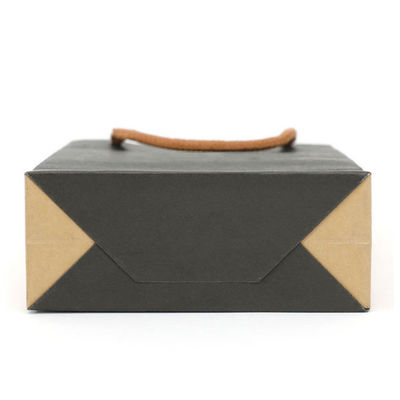 Glossy Lamination Recycled Kraft Shopping Bags With Handles