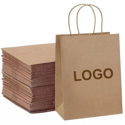 Custom Printed Shopping Brown Paper Bags