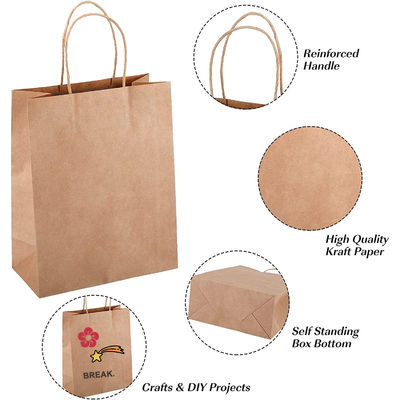 Custom Printed Shopping Brown Paper Bags