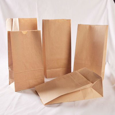 Custom Printed Kraft Paper Bag Food Grade Recycled For Bread Sandwich