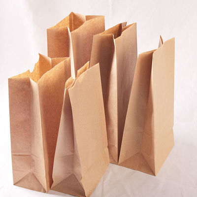 Custom Printed Kraft Paper Bag Food Grade Recycled For Bread Sandwich
