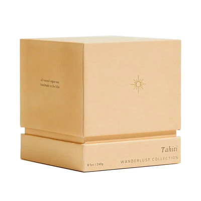 GreyBoard Artpaper Lid And Base Box for candle jar packaging with luxury appearance