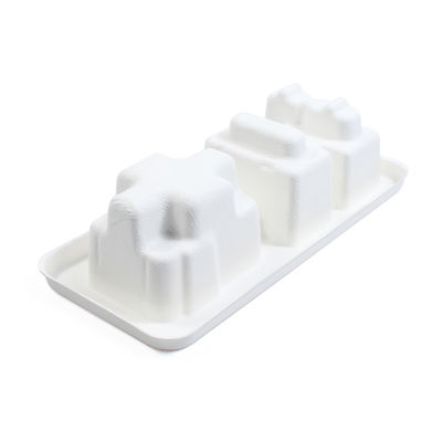 Custom Eco Biodegradable Molded Pulp Packaging Cosmetic Insert Sugarcane Bagasse Material