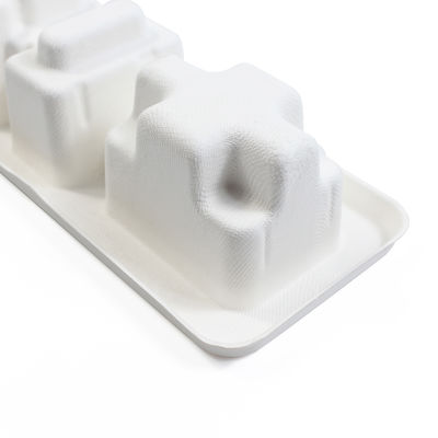 Custom Eco Biodegradable Molded Pulp Packaging Cosmetic Insert Sugarcane Bagasse Material
