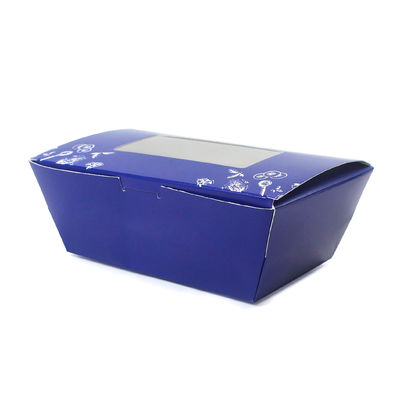 Rectangle Salad Fruit Lunch Disposable Fast Food Packaging Kraft Paper With Matt Lamination
