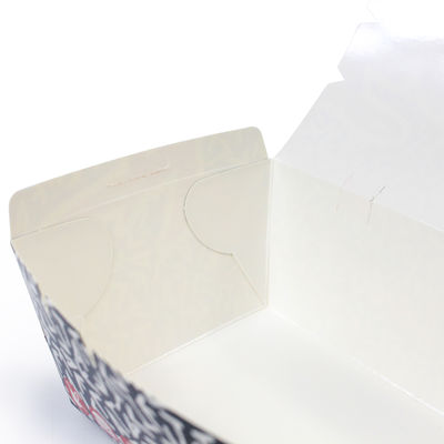Disposable Fast Food Burger Packaging Box Custom Printed Kraft Paper