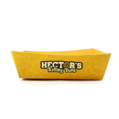 CMYK or Panton Printing Kraft Paper Food Tray for Snacks and Cakes