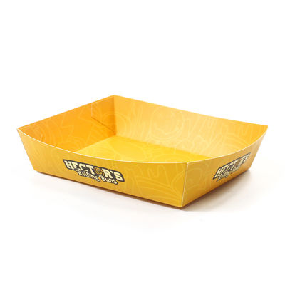 CMYK or Panton Printing Kraft Paper Food Tray for Snacks and Cakes