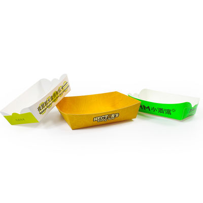 CMYK or Panton Printing Kraft Paper Food Tray for Snacks and Cakes