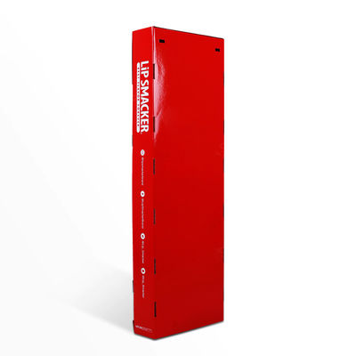 Custom Supermarket Pop Skincare Makeup Lipstick Lip Balm Corrugated Cardboard Floor Display Rack Stand Boxes