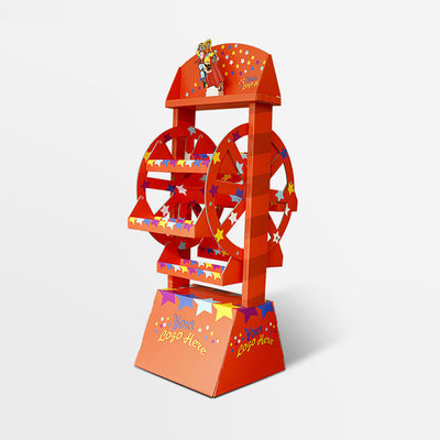 Corrugated Stable Thick Cardboard Hot Wheels Display Rack Stands Box Special Design Retail Promotional Toy Candy Trey