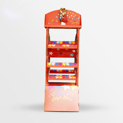Corrugated Stable Thick Cardboard Hot Wheels Display Rack Stands Box Special Design Retail Promotional Toy Candy Trey