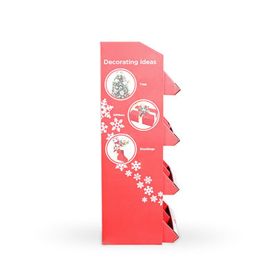 Custom PDQ Shop Exhibition Christmas Gift Perfume Cosmetics Corrugated Paper Cardboard Display Stand Rack