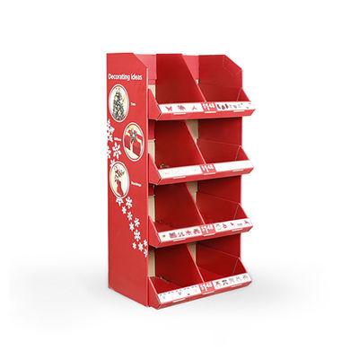 Custom PDQ Shop Exhibition Christmas Gift Perfume Cosmetics Corrugated Paper Cardboard Display Stand Rack