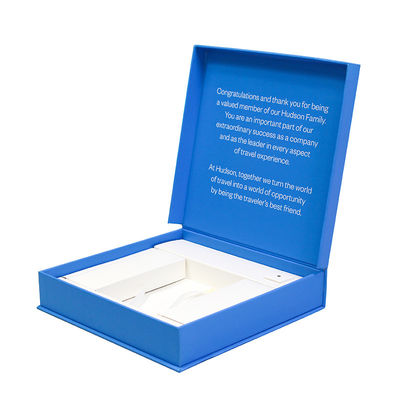 Custom Design Blue Wine Corrugated Board Folding Shipping Gift Box With Paper Tray
