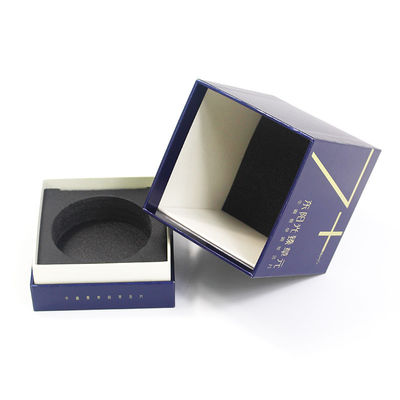 Customized CMYK or Panton Printed Jewelry Box with EVA Tray and Embossing UV Coating