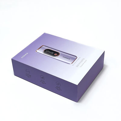 Wine Purple Lid And Base Gift Box Corrugated Board For Beauty Apparatus