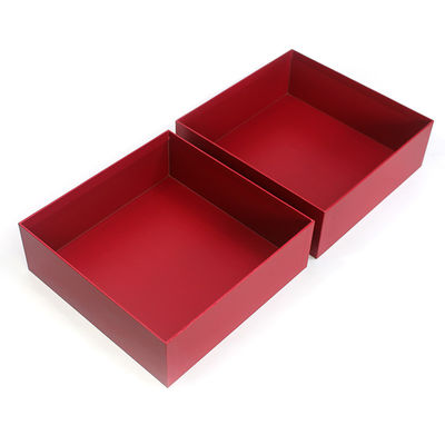 Custom Printing Red White Christmas Gift Corrugated Board Lid And Case Gift Box
