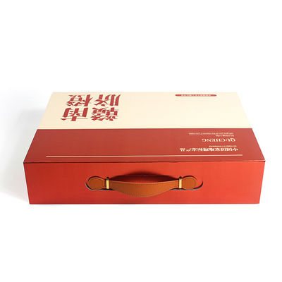 Custom Printing Packaging Gift Box Gold Stamping With Ribbon