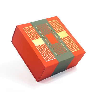 Custom Luxury Orange Paper Magnet Suger Product Folding Magnetic Gift Box For Packaging