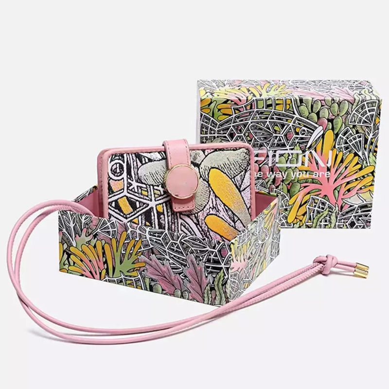 Colorful Gift Box Customized Double Side Printing With Ribbon And Insert