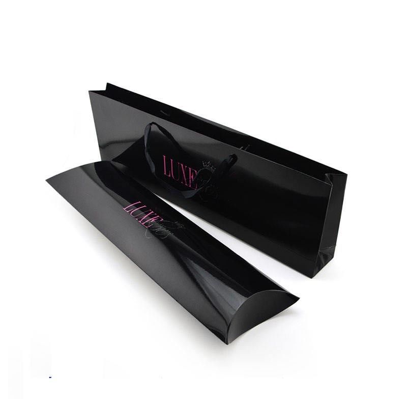 Personalized Pillow Shape Wig Packaging Box With Handle