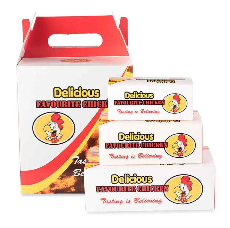Food Grade Paper Pizza Packaging Box For French Fried Chicken