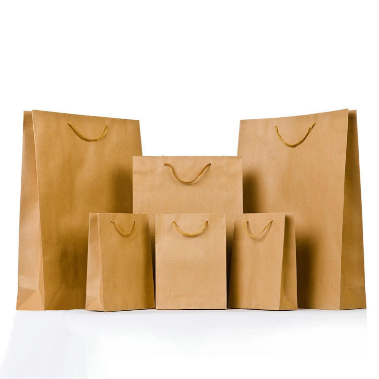 Custom Printing Kraft Paper Bag Glossy Lamination Matt Lamination