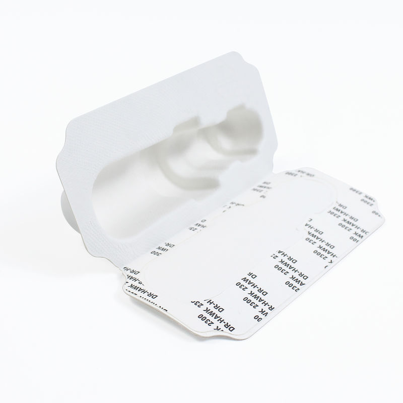 Biodegradable Luxury Cosmetics Paper Molded Pulp Tray Packaging Box With Glue Lid