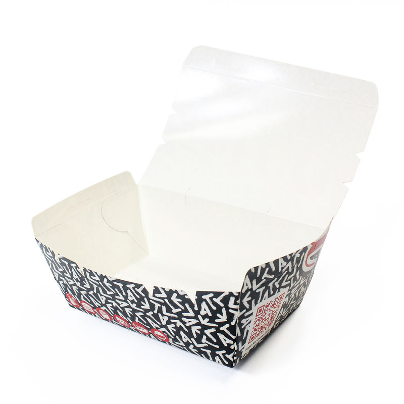 Rectangle Salad Fruit Lunch Takeaway Disposable Fast Food Packaging Kraft Paper Corrugated