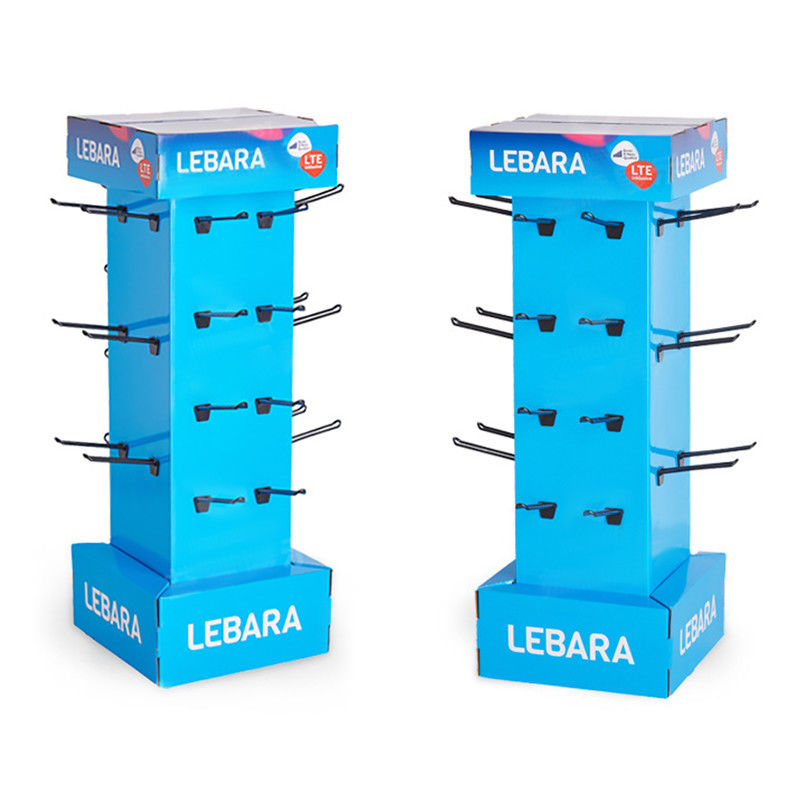 Custom Retail Store Paper Display Racks Promotion Free Standing POS Floor Corrugated Stand Cardboard Display