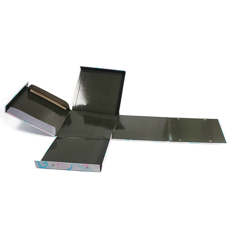 Pink Blue White UV Printing Button Folding Magnetic Custom Gift Box Packaging